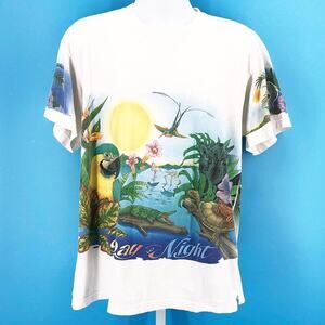 90s Caribbean Soul AOP all over print tshirt 1990s vintage